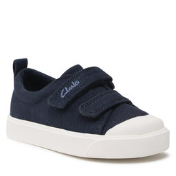 Clarks Tornacipő Clarks City Bright T 261490876 Navy Canvas