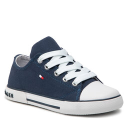 Tommy Hilfiger Tygskor Tommy Hilfiger Low Cut Lace-Up Sneaker T3X4-32207-0890 M Blue 800