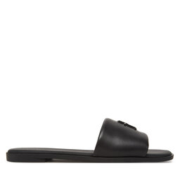 Tommy Hilfiger Şlapi Tommy Hilfiger Th Logo Hardware Leather Mule FW0FW08806 Negru