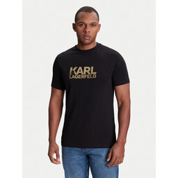 KARL LAGERFELD KARL LAGERFELD Póló 755087 553235 Fekete Regular Fit
