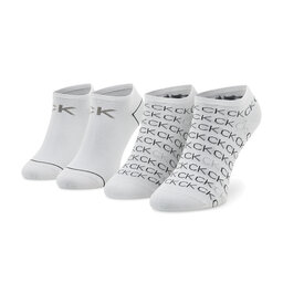 Calvin Klein Set de 2 perechi de șosete scurte de damă Calvin Klein 701218779 White 002