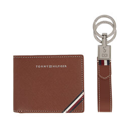 Компелкт портфейл и ключодържател Tommy Hilfiger AM0AM11628 Кафяв