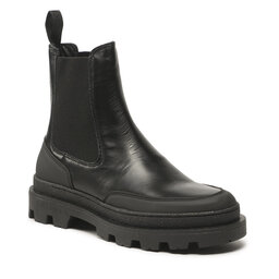 Les Deux Ghete Jodhpur Les Deux Tanner Leather Chealsea Boot LDM820021 Black 100100