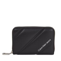 Calvin Klein Jeans Portafoglio piccolo da donna Calvin Klein Jeans Quilted Med Zip Around K60K611972 Nero