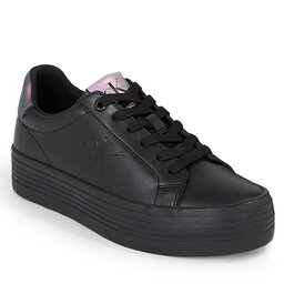 Calvin Klein Jeans Laisvalaikio batai Calvin Klein Jeans Bold Vulc Flatf Laceup Lth Wn YW0YW01144 Black/Amethyst 0GU