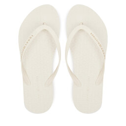 Tommy Hilfiger Japonki Tommy Hilfiger Hilfiger Strap Beach Sandal FW0FW08736 Écru