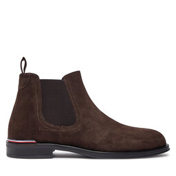 Tommy Hilfiger Боти тип челси Tommy Hilfiger Core Rwb Hilfiger Suede Chelsea FM0FM04757 Кафяв