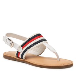 Tommy Hilfiger Szandál Tommy Hilfiger Flat Sandal Corporate FW0FW06988 Ecru YBL