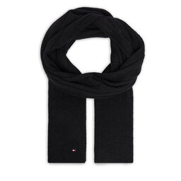 Tommy Hilfiger Зимен шал Tommy Hilfiger Flag Fluffy AW0AW17787 Черен