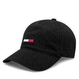 Tommy Jeans Kšiltovka Tommy Jeans Tjm Elongated Flag Denim Cap AM0AM12427 Černá