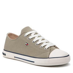 Tommy Hilfiger Кецове Tommy Hilfiger Low Cut Lace-Up Sneaker T3X4-32207-0890 S Military Green 414