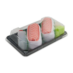 Rainbow Socks Ankelstrumpor dam Rainbow Socks Sushi Socks Box Salmon Nigiri Rosa