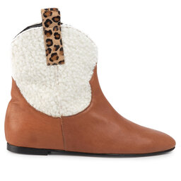 

Ботильйони Hego's Milano 1163 Nappa Caramello/Peck Bianco, Коричневий