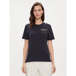 Tommy Hilfiger Tommy Hilfiger Póló Gold Button WW0WW41211 Sötétkék Regular Fit