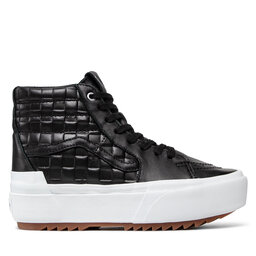 

Снікерcи Vans Sk8-Hi Stacked VN0A4BTWA5S1 (Emboss Check) Blk/Tr Wht, Чорний