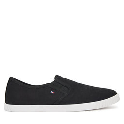 Tommy Hilfiger Zapatillas de tenis Tommy Hilfiger Canvas Slip-On Sneaker FW0FW08640 Negro