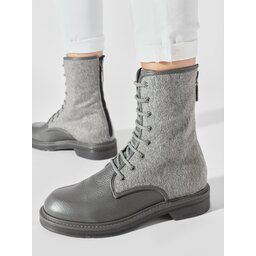 Max Mara Schnürstiefeletten Max Mara Bibaker 23479609336 Grigio Medio Melabge