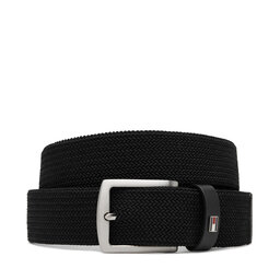 Tommy Hilfiger Pánský pásek Tommy Hilfiger Denton Elastic 3.5 AM0AM13354 Černá