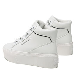 

Снікерcи Calvin Klein Jeans Flatform Mid Branded Laces YW0YW00869 White/Black 0K4, Білий