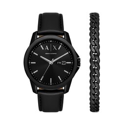 Armani Exchange Klocka Armani Exchange Banks Gift Set AX7147SET Black