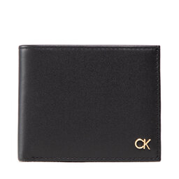 Calvin Klein Portofel Mare pentru Bărbați Calvin Klein Ck Icon Bifold 5Cc W/Coin K50K509615 Ck Black BAX