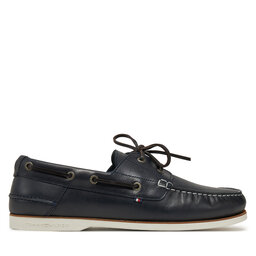 Tommy Hilfiger Halbschuhe Tommy Hilfiger Th Boat Shoe Core Lth FM0FM05569 Dunkelblau