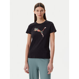 Puma Puma T-Shirt Floral Cat 685081 Μαύρο Regular Fit