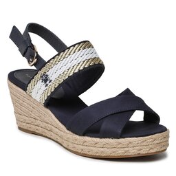 Tommy Hilfiger Alpargatas Tommy Hilfiger Golden Webbing Mid Wedge FW0FW07090 Space Blue DW6