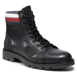 Tommy Hilfiger Stövlar Tommy Hilfiger Elevated Rwb Collar Lth Boot FM0FM03825 Black BDS
