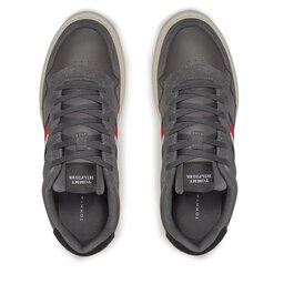 

Снікерcи Tommy Hilfiger Light Cupsole Lth Mix Stripes FM0FM04889 Antique Silver PRT, Срібний