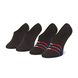 Tommy Hilfiger 2 pares de calcetines tobilleros para hombre Tommy Hilfiger 100002213 Black 002