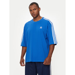 adidas adidas Marškinėliai adicolor IZ2481 Mėlyna Oversize