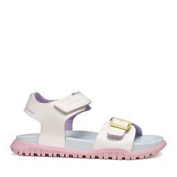 Geox J SANDAL COSTAREI GI Roze - Gratis levering | ! - Schoenen Platte sandalen Kind € 34,93