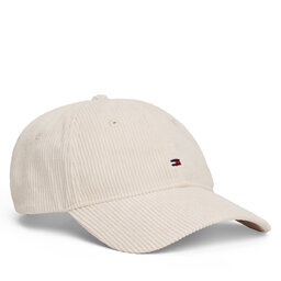 Tommy Hilfiger Cap Tommy Hilfiger Th Flag 6 Panel Cord Cap AM0AM13583 Écru