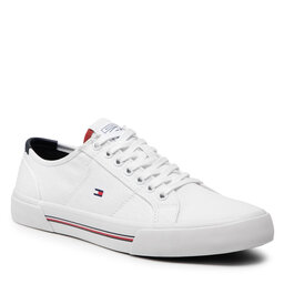 Tommy Hilfiger Sneakers aus Stoff Tommy Hilfiger Core Corporate Canvas Vulc FM0FM04000 White YBR