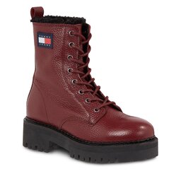 Tommy Jeans Stiefeletten Tommy Jeans Tjw Urban Boot Tumbled Ltr Wl EN0EN02317 Rouge XJS