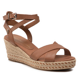 Tommy Hilfiger Espadrillos Tommy Hilfiger Feminine Low Wedge Sandal FW0FW06303 Summer Cognac GU9