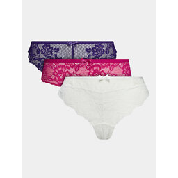 Hunkemöller Hunkemöller 3 db tanga Bianca 202870 Rózsaszín