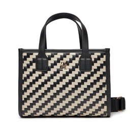 Tommy Hilfiger Sac à main Tommy Hilfiger Th City Small Tote Woven AW0AW16086 Black / Calico 0GJ