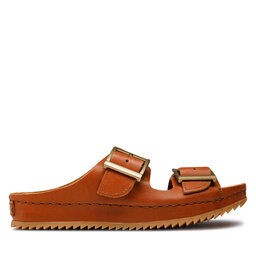 

Шльопанці Clarks Brookleigh Sun 261650514 Dark Tan Leather, Коричневий