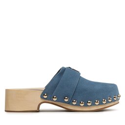 Tommy Hilfiger Chodaki Tommy Hilfiger Th Clog Suede FW0FW07171 Niebieski