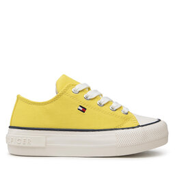 Tommy Hilfiger Plátěnky Tommy Hilfiger Low Cut Lace-Up Sneaker T3A4-32118-0890 M Žlutá