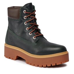 Timberland Planinarske cipele Timberland Stone Street 6In Wp TB0A5RK1EA11 Dk Green Full Grain