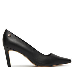 Tommy Hilfiger Čevlji z visoko peto Tommy Hilfiger Logo Pump Slanted Hl FW0FW08993 Črna
