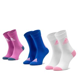 adidas Zestaw 3 par wysokich skarpet dziecięcych adidas HM2314 Kolorowy
