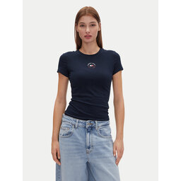 Tommy Jeans Tommy Jeans Póló Tjw Slim Essential Logo 2 Tee DW0DW20316 Sötétkék Regular Fit
