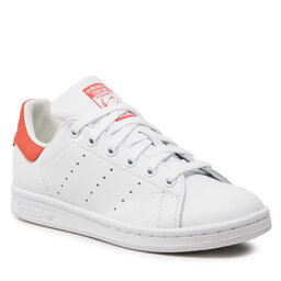 adidas Skor adidas Stan Smith J HQ1855 Ftwwht/Owhite/Prered