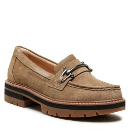 Clarks Poltopánky Clarks Orianna Bit 261748104 Dark Sand Suede