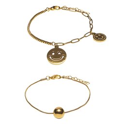 ONLY Set av två armband ONLY Mimi 15298246 Gold Colour 4259917