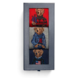 

Набір 4 пар високих чоловічих шкарпеток Polo Ralph Lauren 449929122001 Gb 3 Bears, Кольоровий